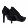 Elegante Damenschuhe 1366 in Schwarz Velours Perlmutt