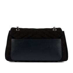 Damenschultertasche 052g 01 schwarzes Wildleder