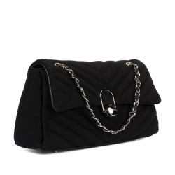 Damenschultertasche 052g 01 schwarzes Wildleder
