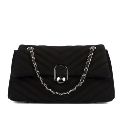 Damenschultertasche 052g 01 schwarzes Wildleder