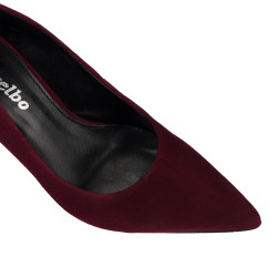 Elegante Damenschuhe 1366 bordeaux Velours