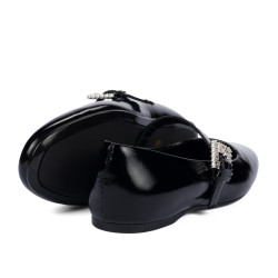 Damen-Ballerinas 1319 Lack Schwarz