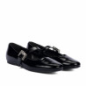 Damen-Ballerinas 1319 Lack Schwarz