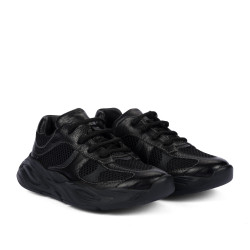 Kinder Schuhe 2034 schwarz kombiniert