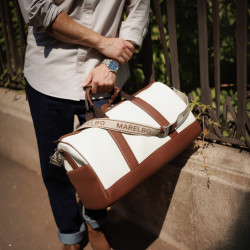 Reisetasche 305g 01 beige+braun lifestyle