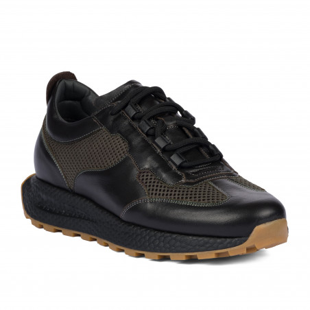 Herrensportschuhe 9005 Kaffee kombiniert