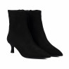 Damenstiefeletten mit Absatz 1416 schwarz Velours