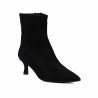 Damenstiefeletten mit Absatz 1416 schwarz Velours