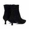 Damenstiefeletten mit Absatz 1416 schwarz Velours