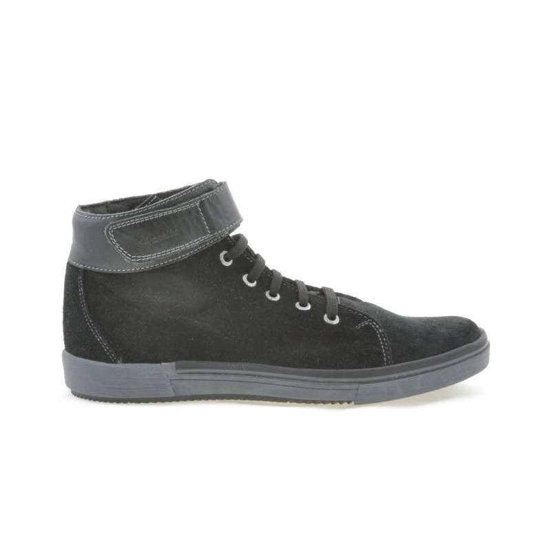 Herrenstiefel 411 schwarz Velours