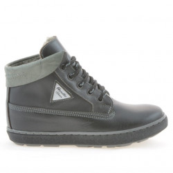 Kinderstiefel 3206 schwarz+grau