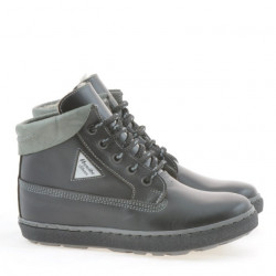 Kinderstiefel 3206 schwarz+grau
