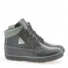 Kinderstiefel 3206 schwarz+grau