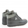 Kinderstiefel 3206 schwarz+grau