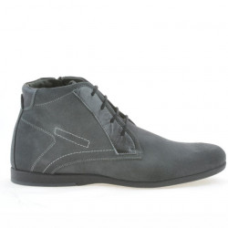 Herrenstiefel 474 grau Velours