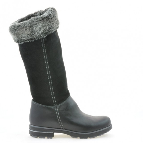 Kinderstiefel 3203 schwarz kombiniert Kinderstiefel 3203 schwarz kombiniert
