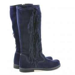 Damenstiefel 3243 Indigo Veloursleder
