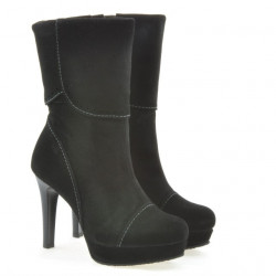 Damenstiefel 1132 schwarz Antilopenleder