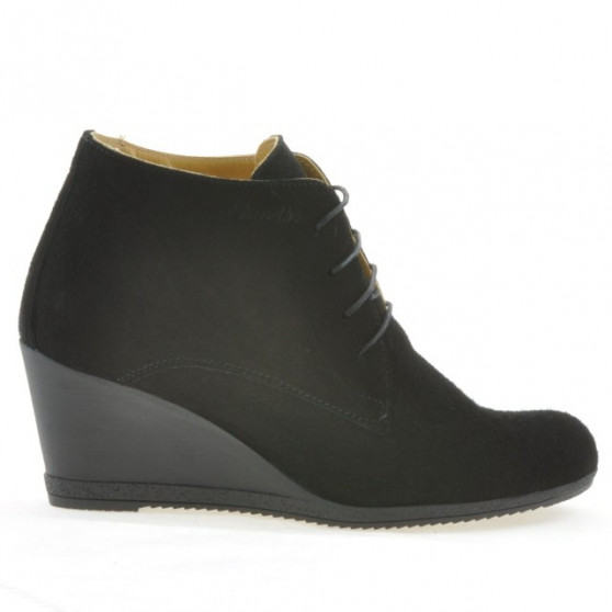 Damenstiefeletten 3287 Schwarz Velours