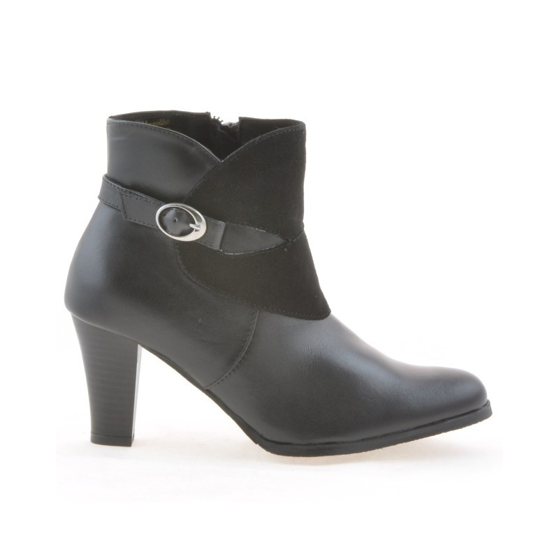 Damenschuhe 1124 schwarz + schwarzes Antilopenleder