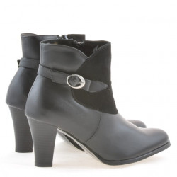 Damenschuhe 1124 schwarz + schwarzes Antilopenleder