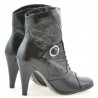 Damenstiefeletten 1102 Crepe Lack Schwarz