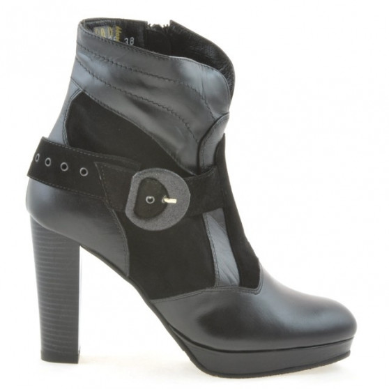 Damenstiefeletten 1126 schwarz+schwarz Antilope Damenstiefeletten 1126 schwarz+schwarz Antilope