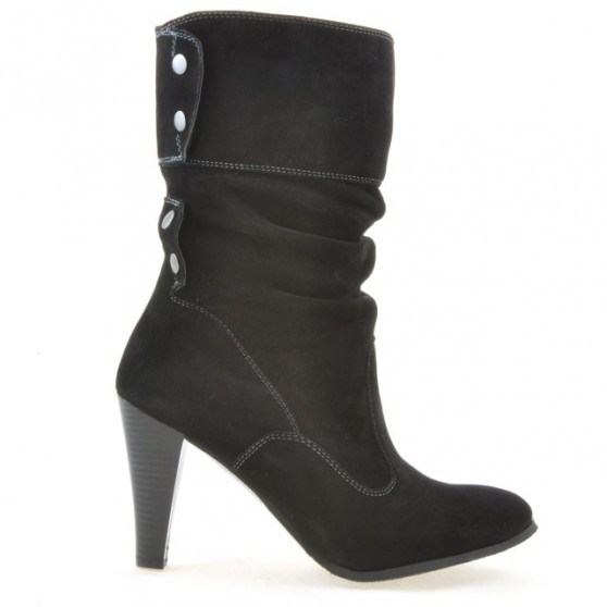 Damenstiefel 1113 schwarz+schwarz Antilope Damenstiefel 1113 schwarz+schwarz Antilope