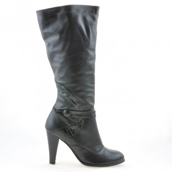 Damenstiefel 1119 schwarz kombiniert Damenstiefel 1119 schwarz kombiniert