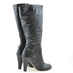 Damenstiefel 1119 schwarz kombiniert