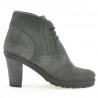 Damenstiefel 3230 grau Veloursleder