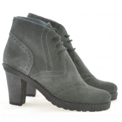 Damenstiefel 3230 grau Veloursleder