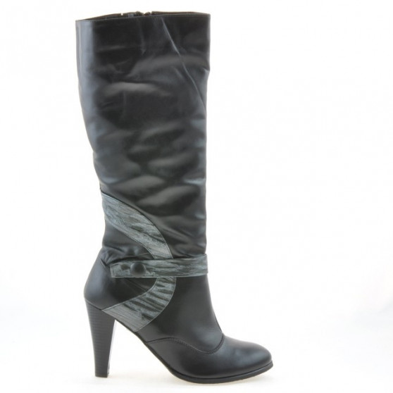 Damenstiefel 1119 schwarz+grau Damenstiefel 1119 schwarz+grau