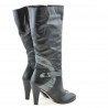 Damenstiefel 1119 schwarz+grau