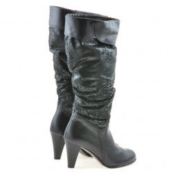 Damenstiefel 1120 schwarz+schwarze Antilope pic