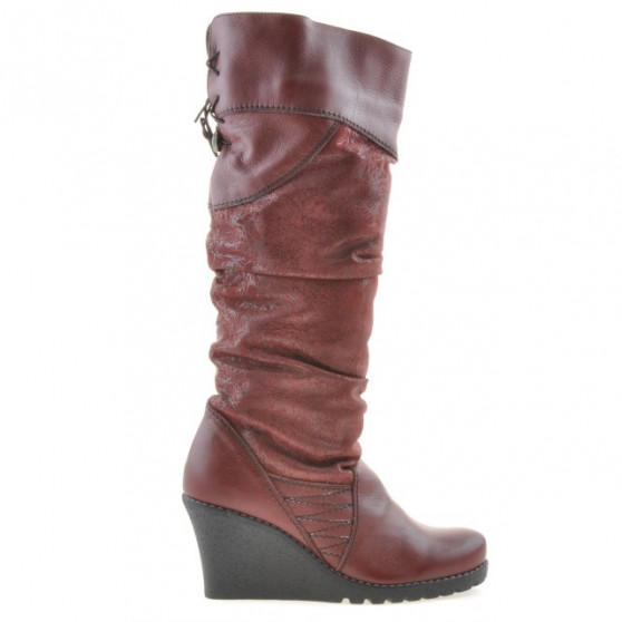 Damenstiefel 226 Bordeaux kombiniert Damenstiefel 226 Bordeaux kombiniert