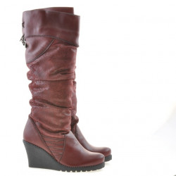 Damenstiefel 226 Bordeaux kombiniert
