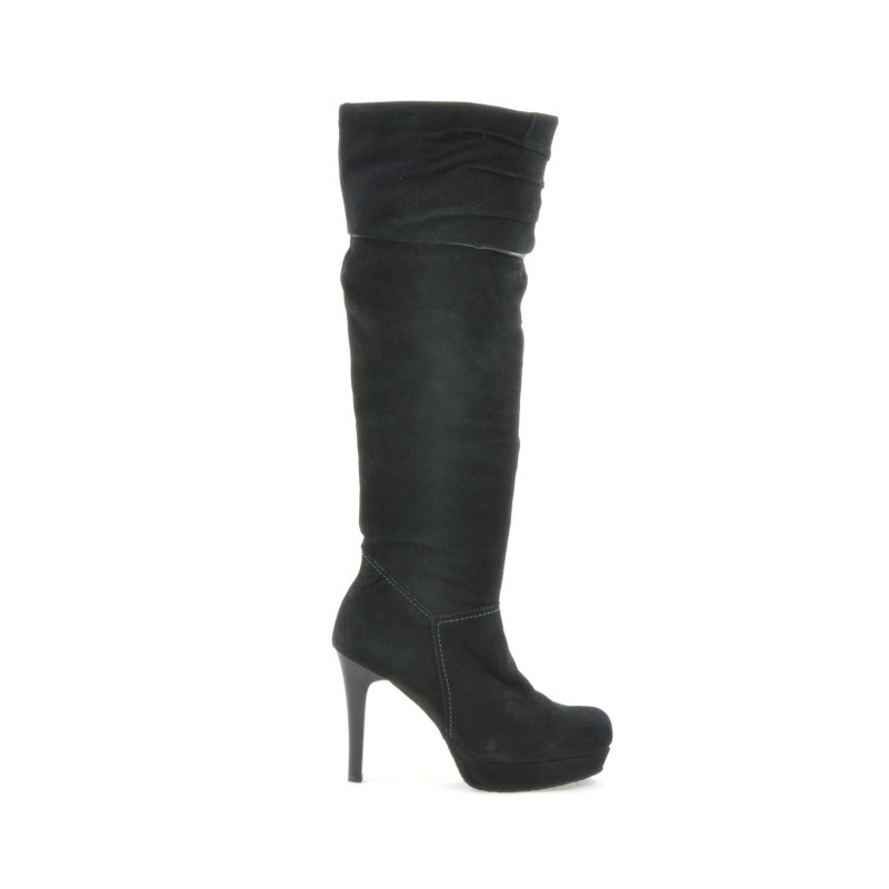Damenstiefel 1118 schwarz Antilope