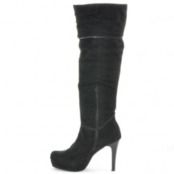 Damenstiefel 1118 schwarz Antilope
