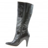 Damenstiefel 1109 kombinierter schwarzer Lack