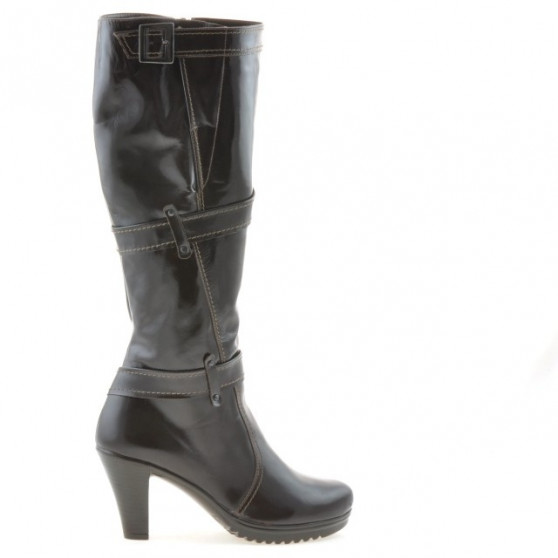 Damenstiefel 229 Lack Kaffee Damenstiefel 229 Lack Kaffee