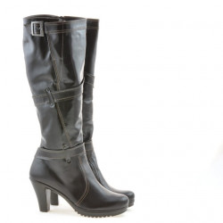 Damenstiefel 229 Lack Kaffee