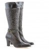 Damenstiefel 017 Krep Lack Kaffee
