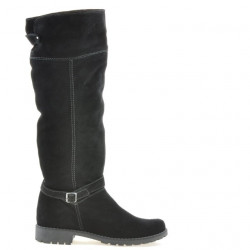 Damenstiefel 3225 schwarz Velours