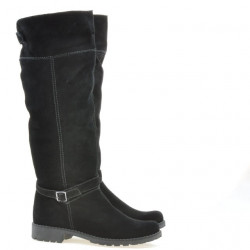 Damenstiefel 3225 schwarz Velours