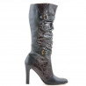 Damenstiefel 008-2 schwarz+bordeaux kombiniert