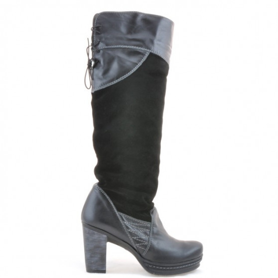 Damenstiefel 226-1 schwarz+schwarz Antilope Damenstiefel 226-1 schwarz+schwarz Antilope