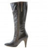 Damenstiefel 1108 Krepplack Kaffee