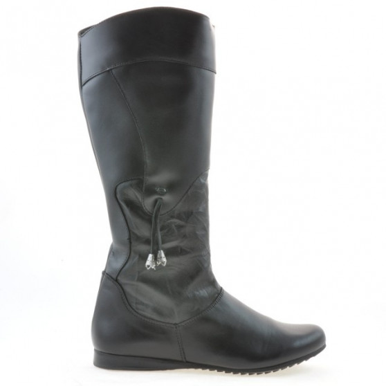 Damenstiefel 245 schwarz+schwarz Krepp Damenstiefel 245 schwarz+schwarz Krepp