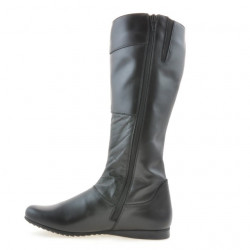 Damenstiefel 245 schwarz+schwarz Krepp